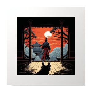 Japanese Samurai Graphic Art Print